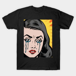 pop art crying girl T-Shirt